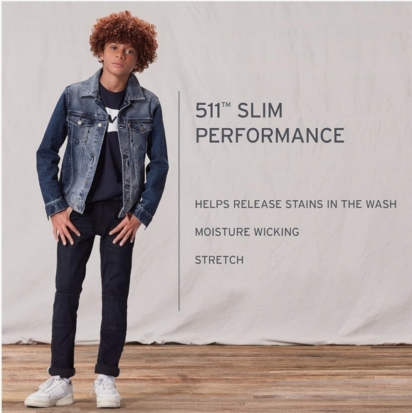 Levi's Boys' 511 Slim Fit Performance Jeans size 14 Regular - Picture 2 of 9
